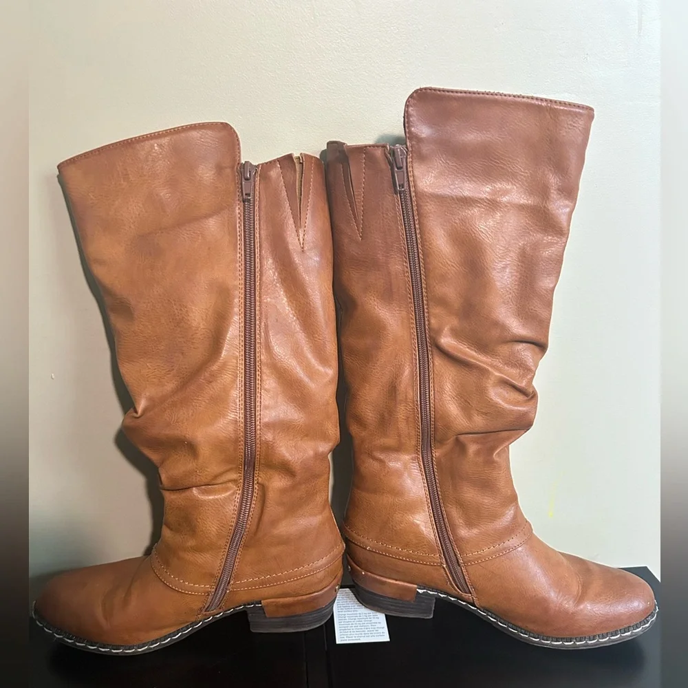 Rieker Brown Riding Boots with Sherpa Lining, Size 39 US 8.5 - Picture 6 of 11